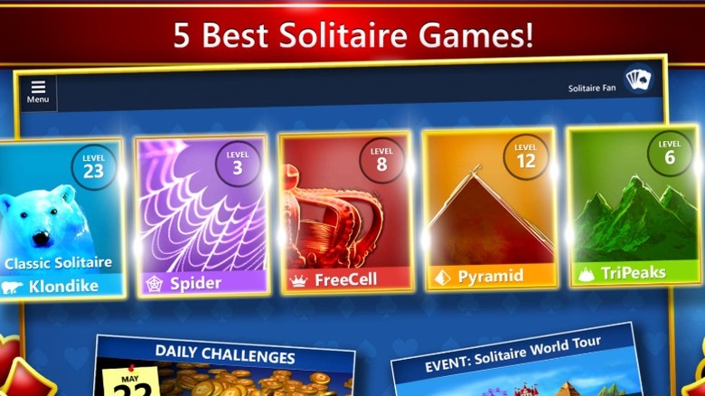 A screenshot of the Microsoft Solitare Collection app on Windows 11