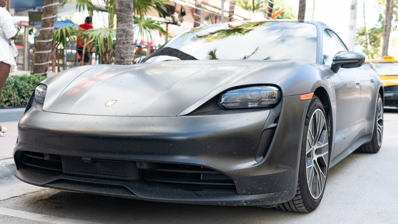 2023 Porsche Taycan parked on road.