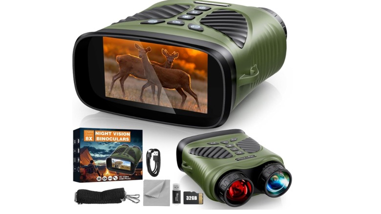 Mildhug Night Vision Goggles in green on a white background