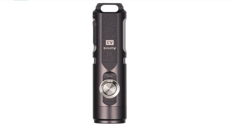 A gray RovyVon A3 Gen 4 Keychain Flashlight