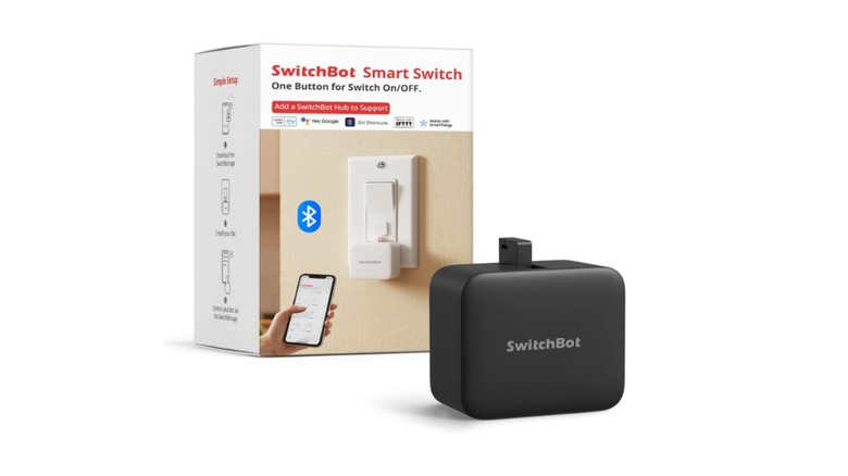 A black SwitchBot Smart Switch Button Pusher