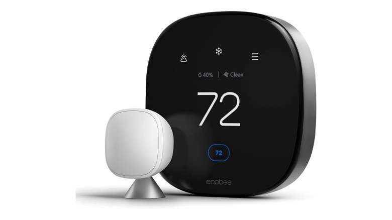 ecobee Thermostat with 72 degree temperature on screen