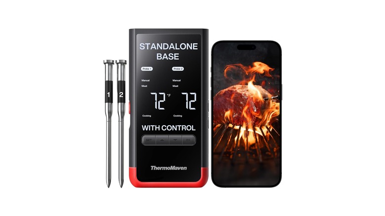 Temperature probes, hub, and smartphone