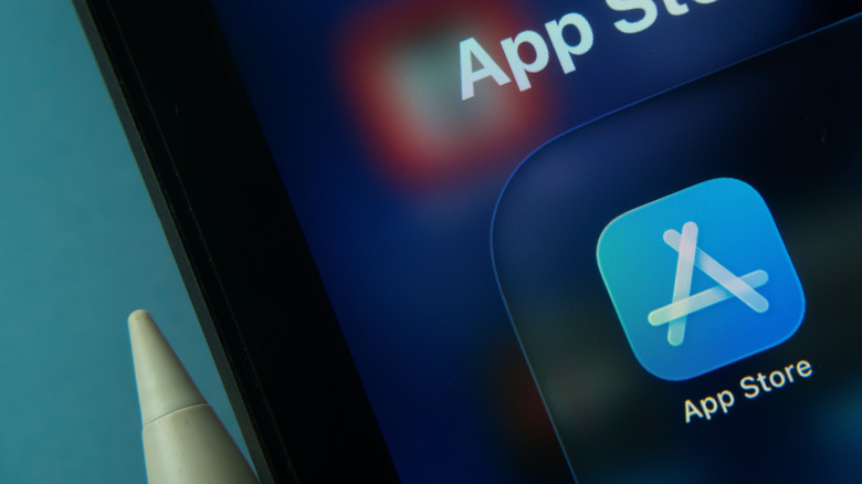 App store on an iPhone