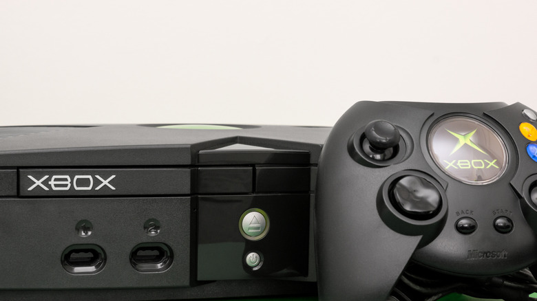 Original Xbox controller against a white background