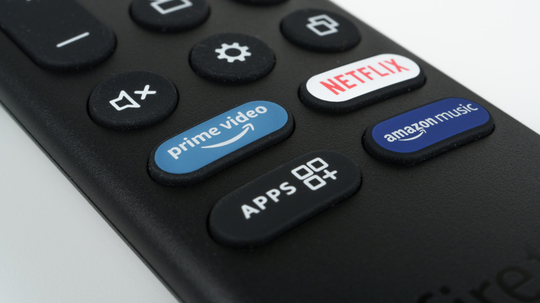 Close-up of the buttons on a Fire TV remote