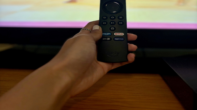 Watching television while using the Fire TV remote