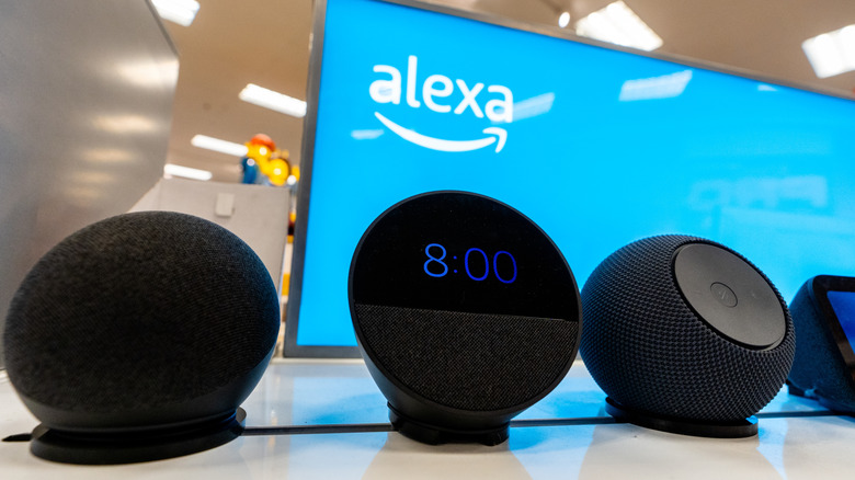Amazon Alexa Devices on Display in a store