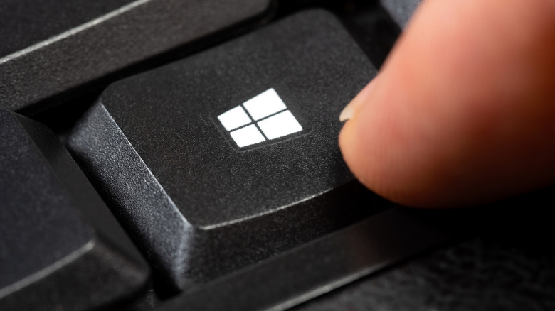 Windows key being pressed