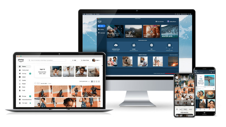 Amazon Photos on Desktop, MacBook, and smartphones
