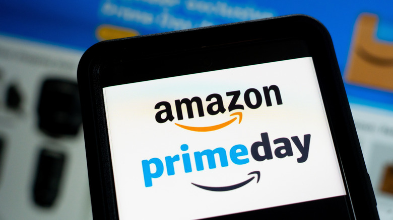 Amazon Prime Day logo on a smartphone