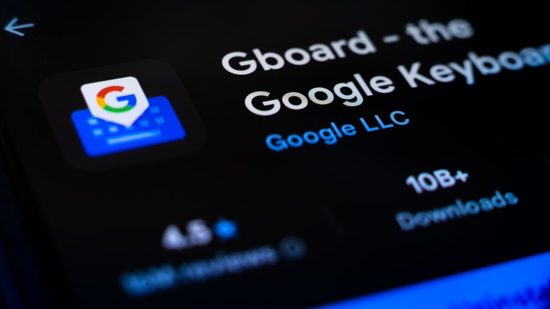 Gboard keyboard app in the Google Play store