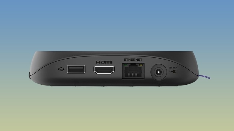 The rear of a Roku Ultra streaming player