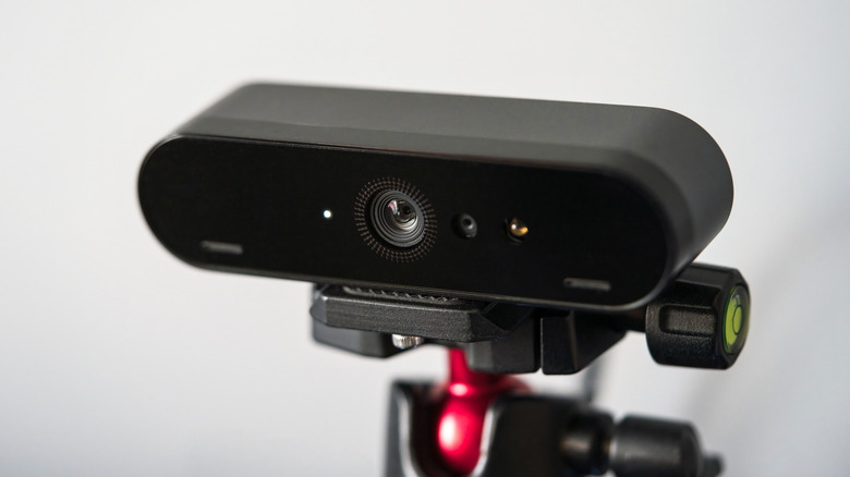 a webcam against a white background