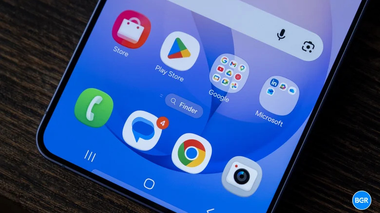 A close-up of the Galaxy S26 display.
