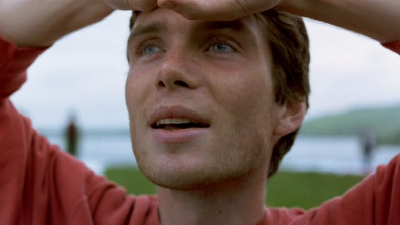 Closeup portrait shot of Cillian Murphy in the movie "28 Days Later"