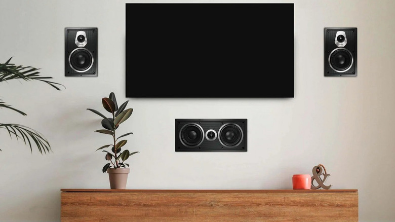 A home cinema set up by Sonus Faber in a living room