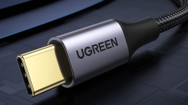 Ugreen USB-A to USB-C Cable 5Gbps render showing cable tip and cord with logo