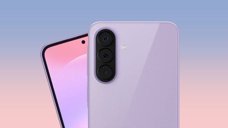 Samsung Galaxy A37 smartphone against a gradient background