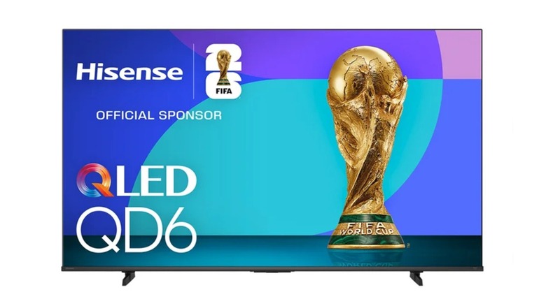 The Hisense QD6 Series 4K QLED TV on a white background.