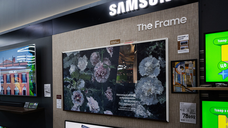 Samsung's The Frame TV on display