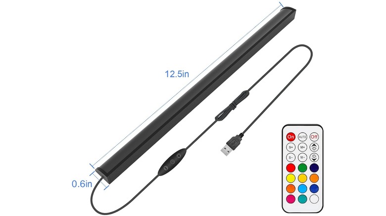 The ABCidy RGB Under Monitor Light Bar and its included controller