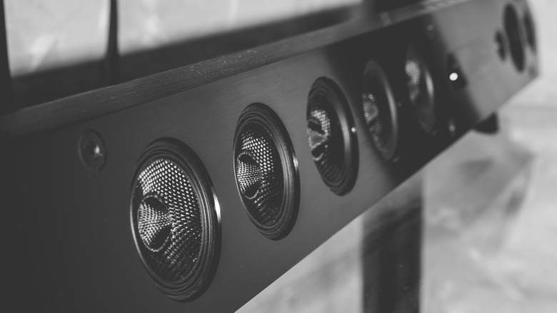 Close-up of soundbar