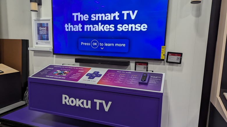 a Roku TV on display at a store