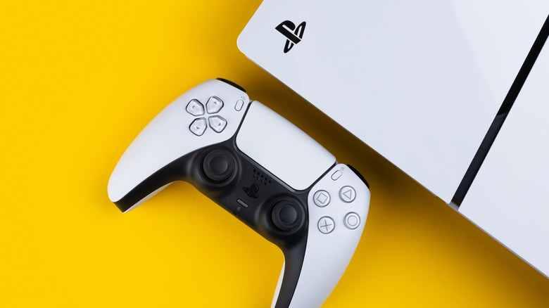 The Sony PlayStation 5 and DualSense controller.