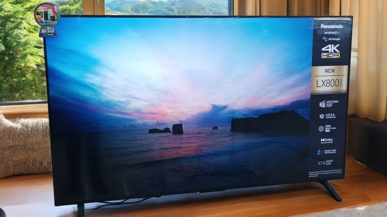A new Panasonic TV placed on a table