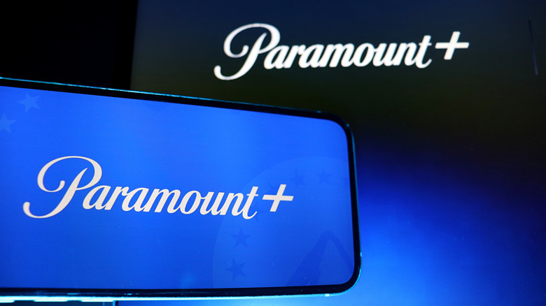 Paramount Plus logo on a smartphone screen