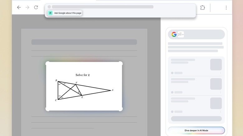 Using Lens in Chrome with AI Mode on desktop.