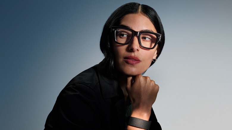 Woman wearing Meta's new AI smart glasses from Ray-Ban