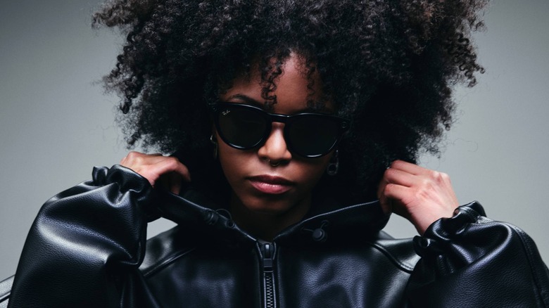 Woman wearing Meta's new AI smart glasses from Ray-Ban