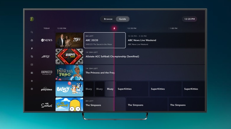 A promotional photo showing the new Live Channels feature that will be arriving to the Disney+ app