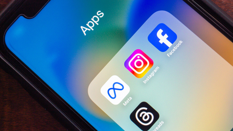 iPhone screen showing apps owned by Meta