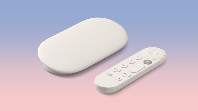 Google TV Streamer (4K) against a gradient background