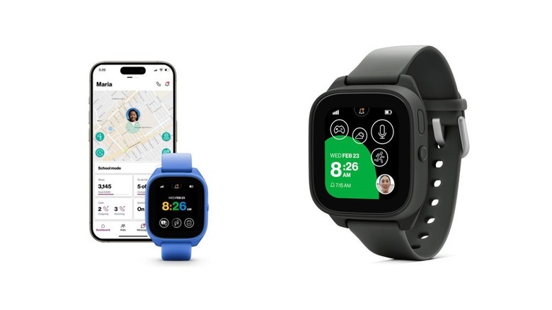 Verizon Gizmo Watch 3 Adventure next to parental app and bigger size.