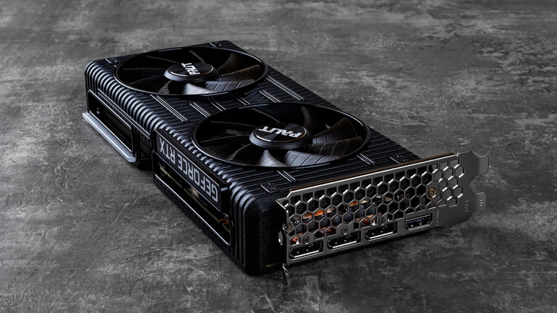 RTX 3060 on gray background