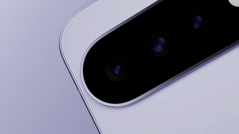 Close-up of Pixel 11's triple camera.