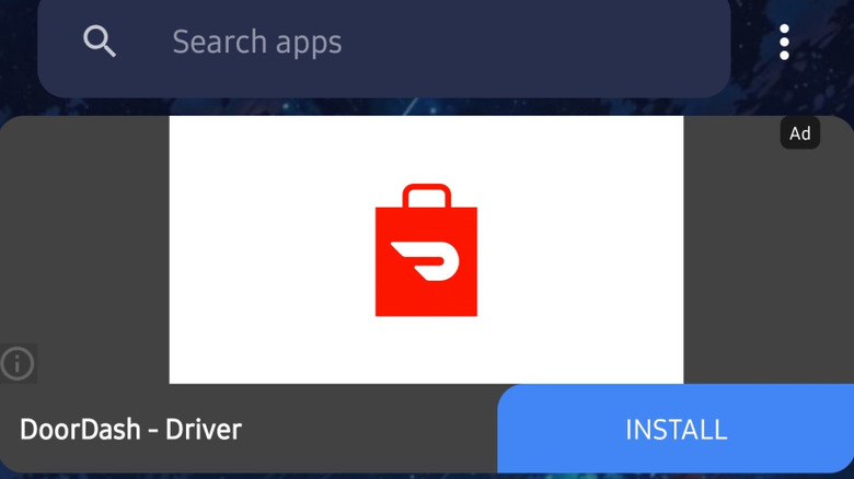 doordash ad showing in settings for home screen when using Nova Launcher