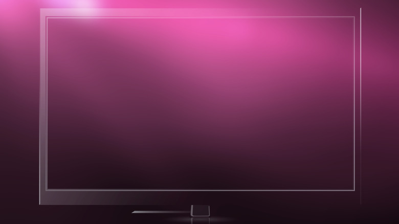 An image conceptualizing the idea of a TV with a pink tint