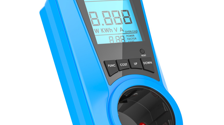 Close-up of a home kilowatt meter