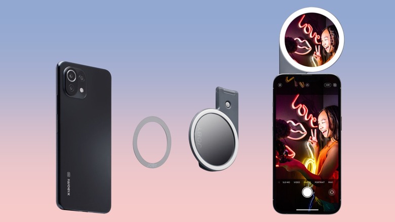 JOBY Beamo Ring Light for MagSafe against a gradient background