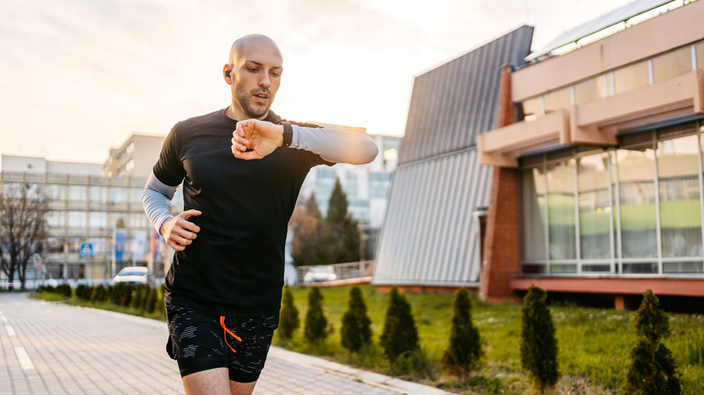 person getting navigation on wearable