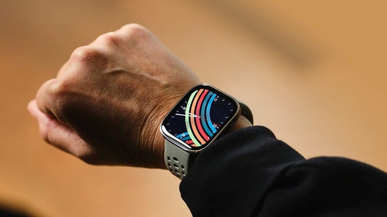 The Amazfit Bip 6 on a person's wrist