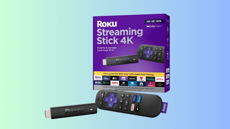 Roku Streaming Stick 4K against a gradient background