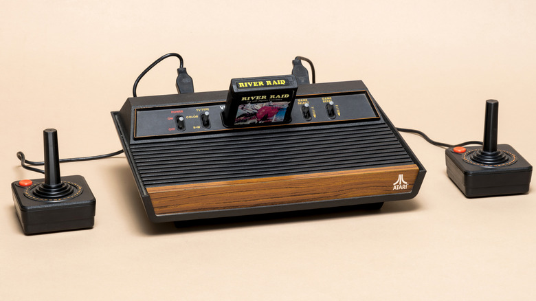 Atari 2600 on a beige background
