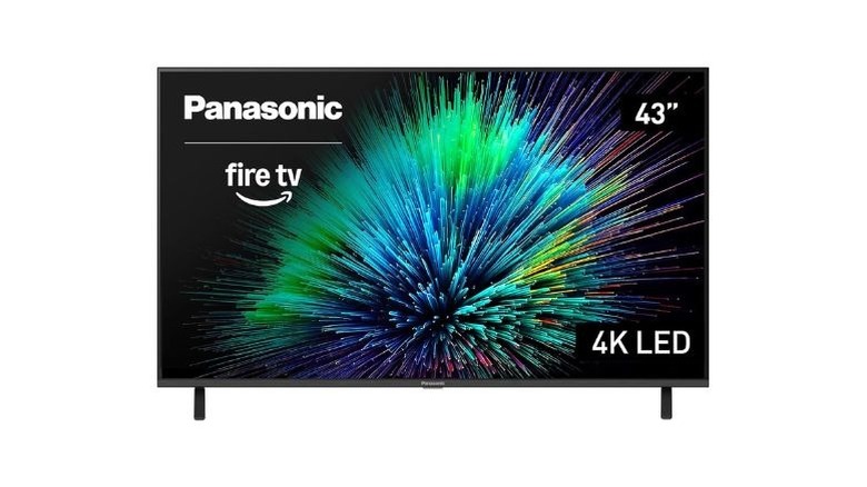 The Panasonic 43-inch W70 series TV is pictured against a white background.