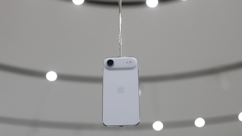 The iPhone Air on display at an Apple event